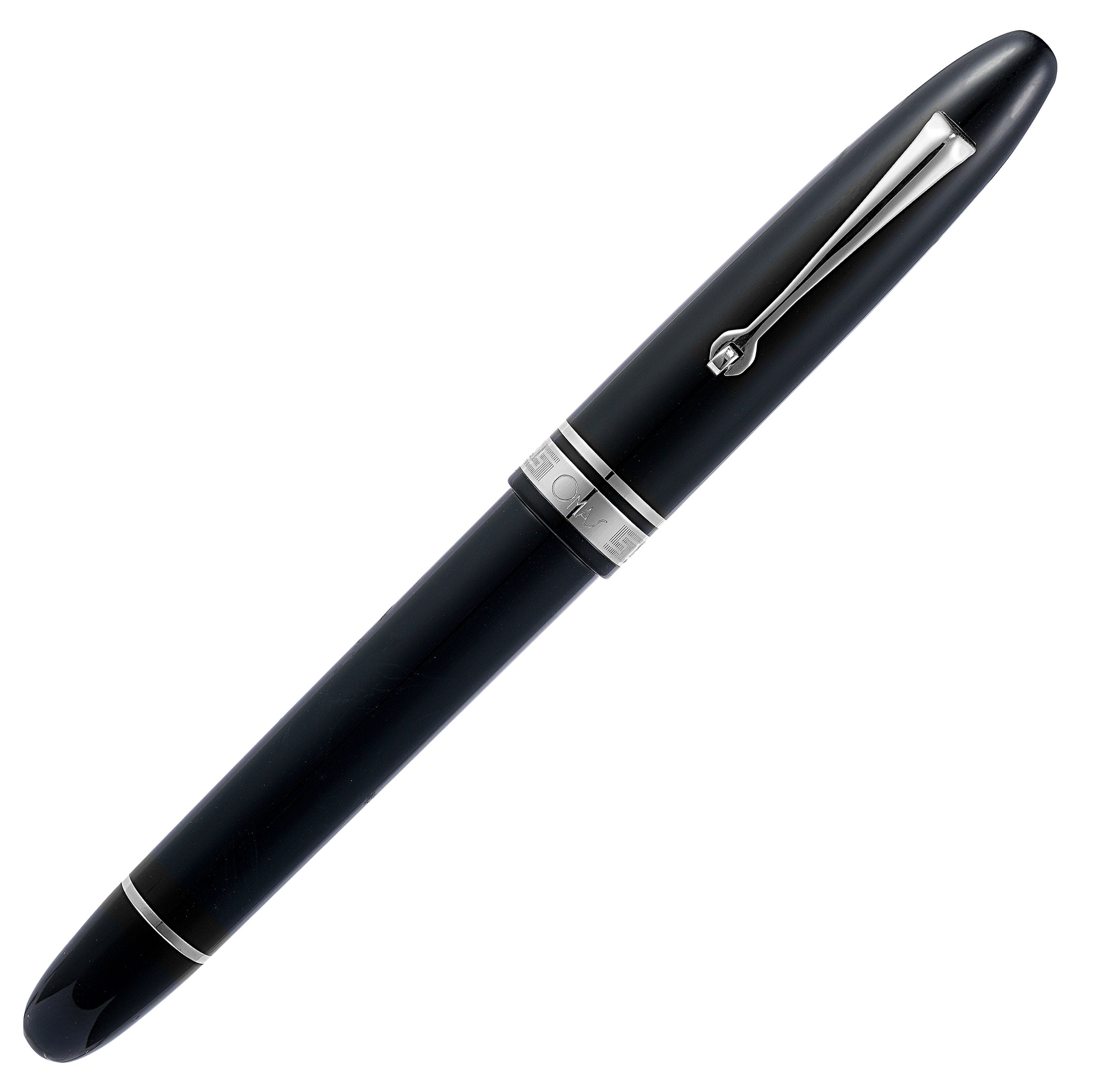 OMAS Ogiva Nera Silver Trim - Fountain Pen