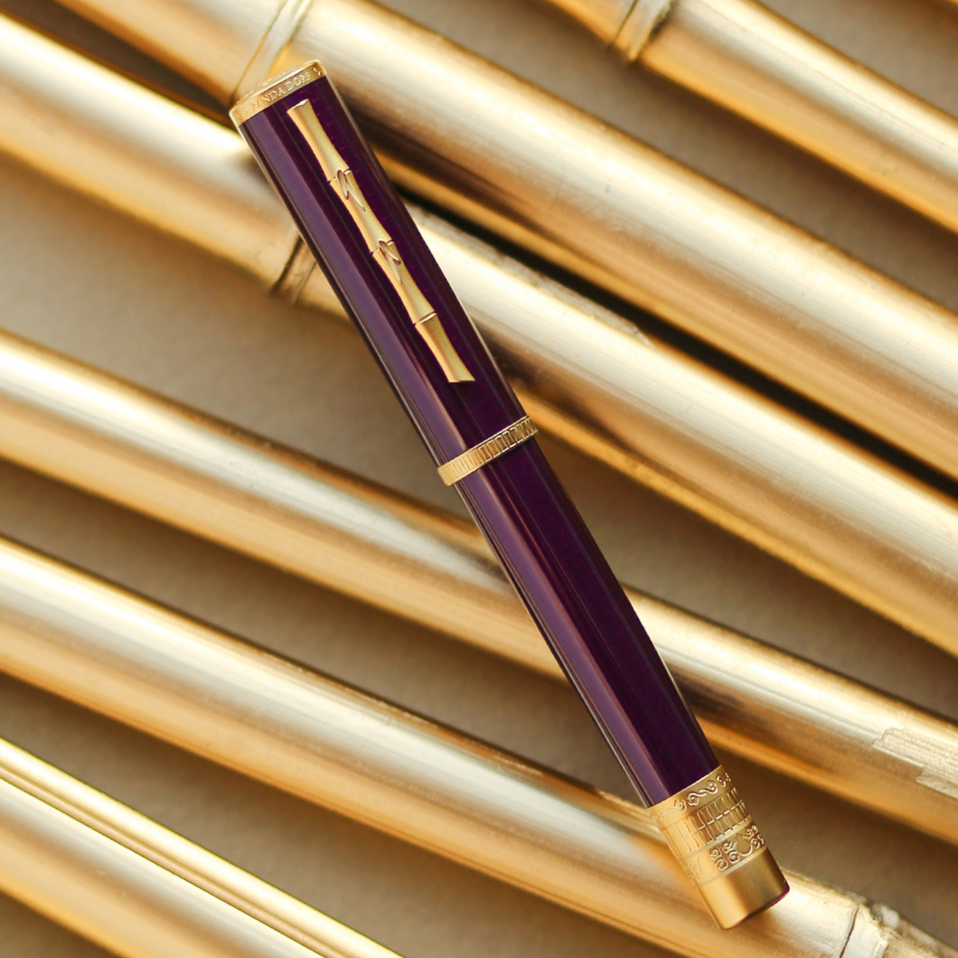 Panda Dorf Purple Bamboo Edition Fountain Pen Collection
