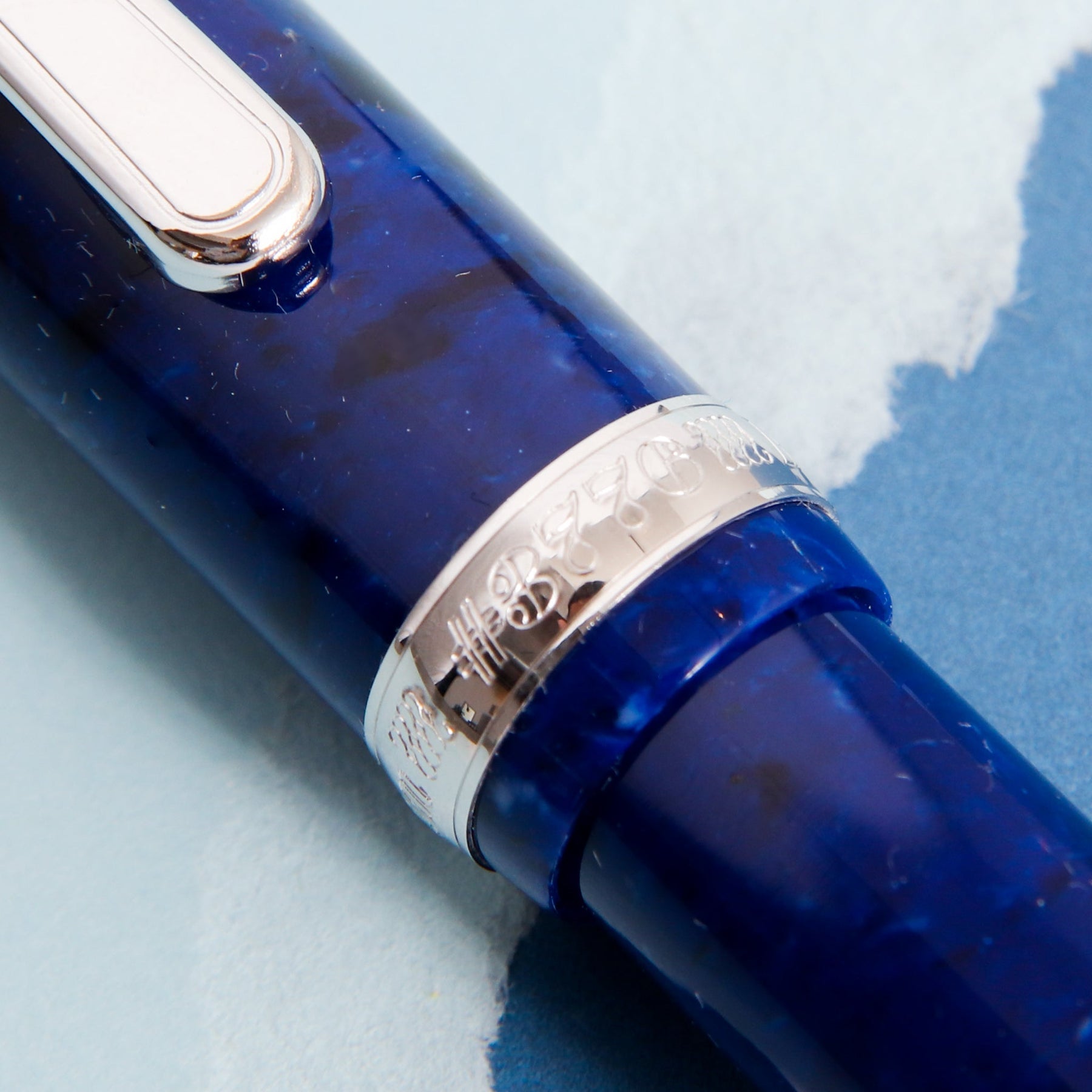 Platinum 3776 Celluloid Midnight Ocean Blue - Fountain Pen