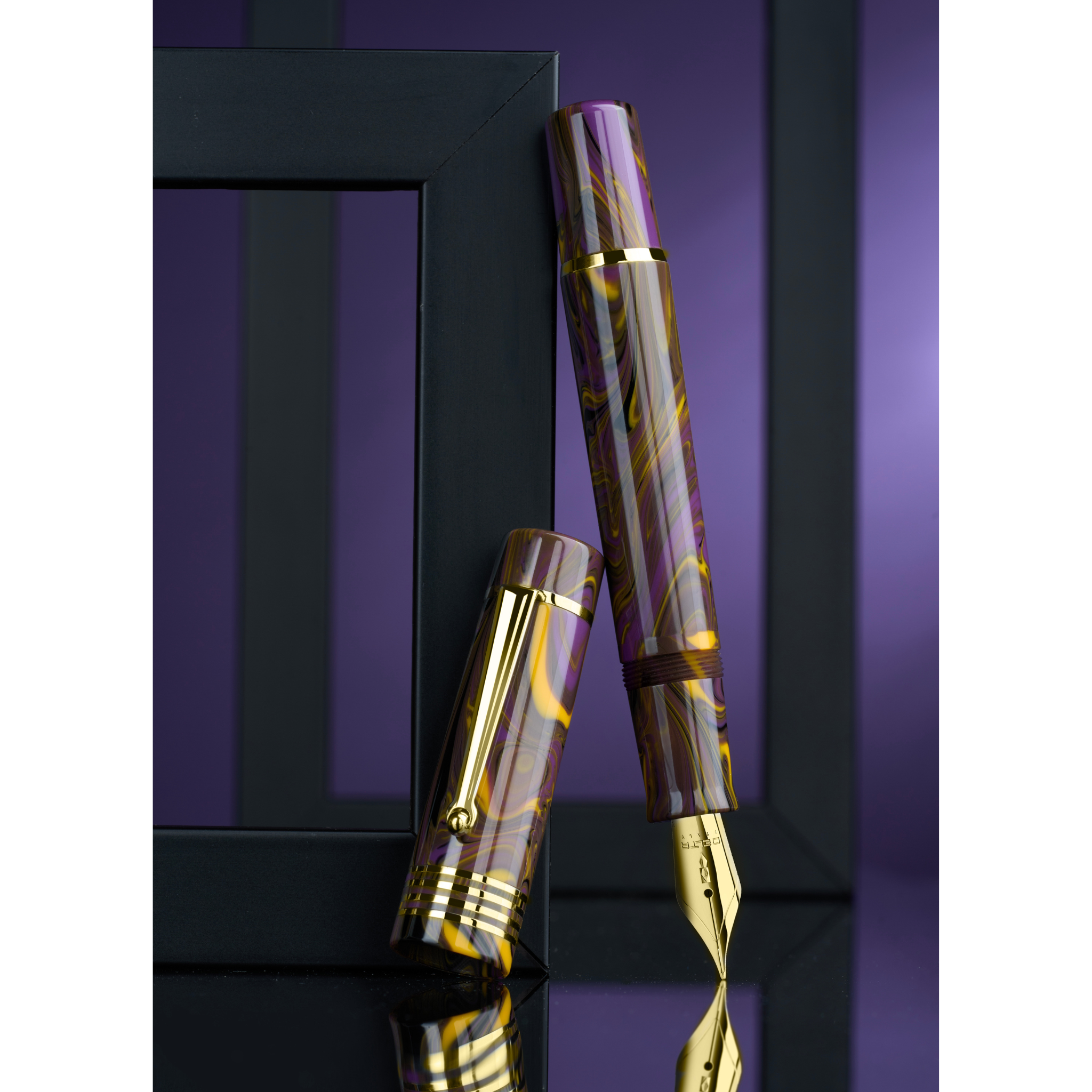 Delta Neo Gallery Iris Gold Trim - Fountain Pen