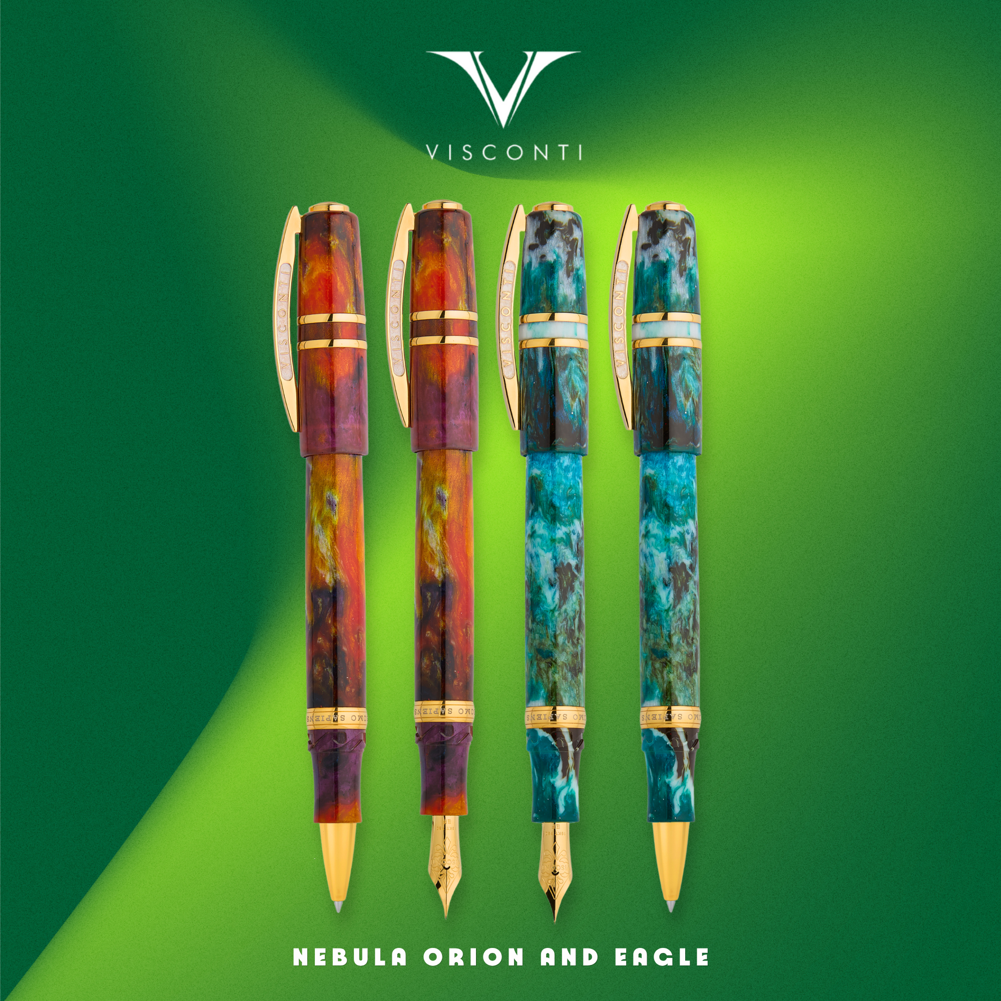 Visconti Homo Sapiens Nebula Eagle Limited Edition Fountain Pen Collection