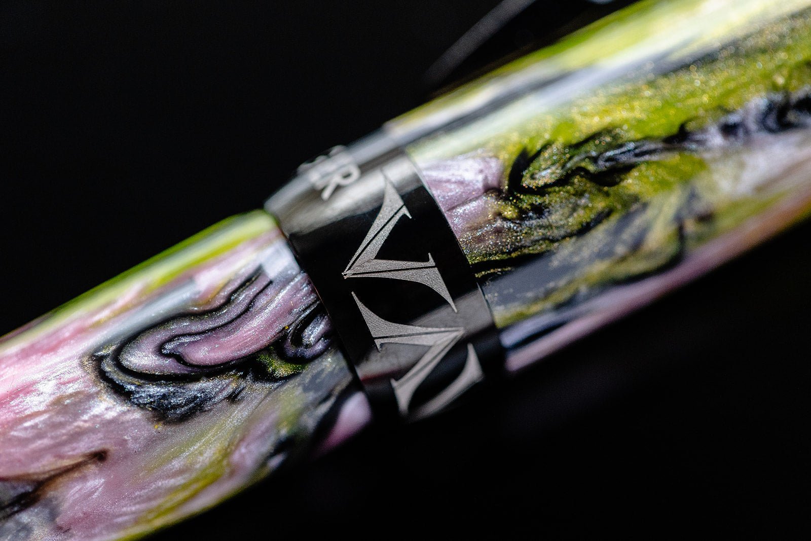 Visconti Voyager Mariposa Malachite with PVD Black Trims - Fountain Pen