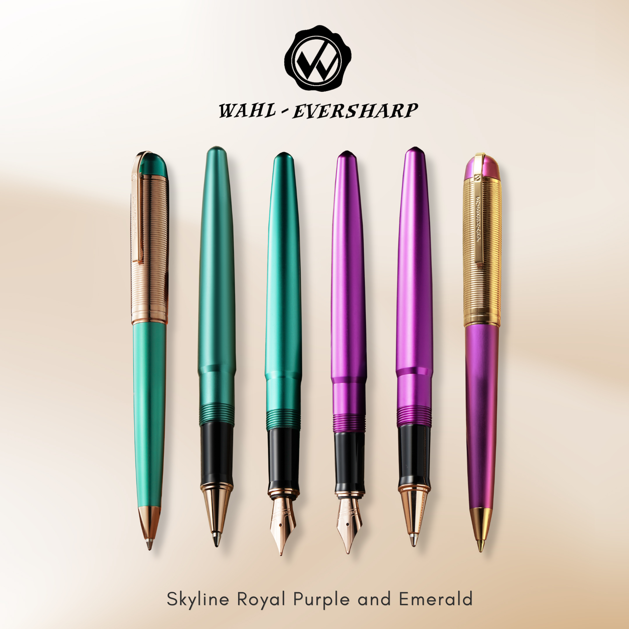 Wahl Eversharp Skyline Royal Purple and Emerald collection