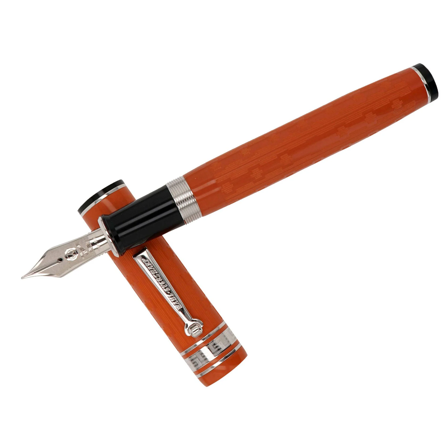 Wahl Eversharp Decoband Gatsby Orange Chased Ebonite Rhodium