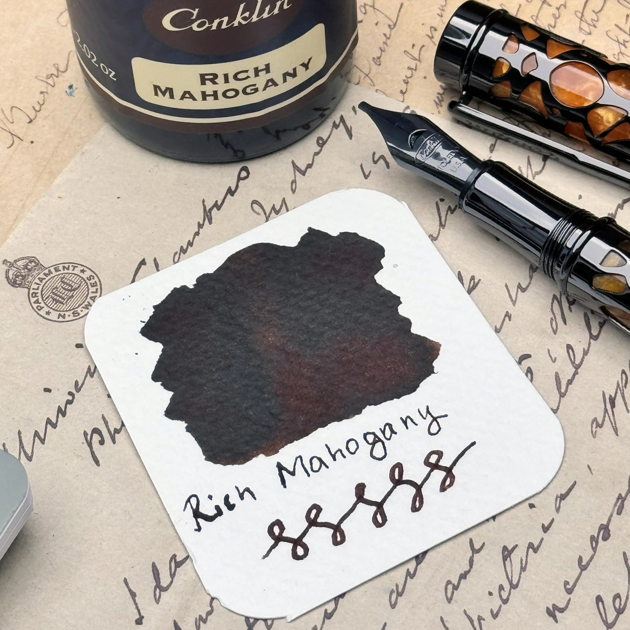 Conklin Bottled Ink - Rich Mahogany (60mL)