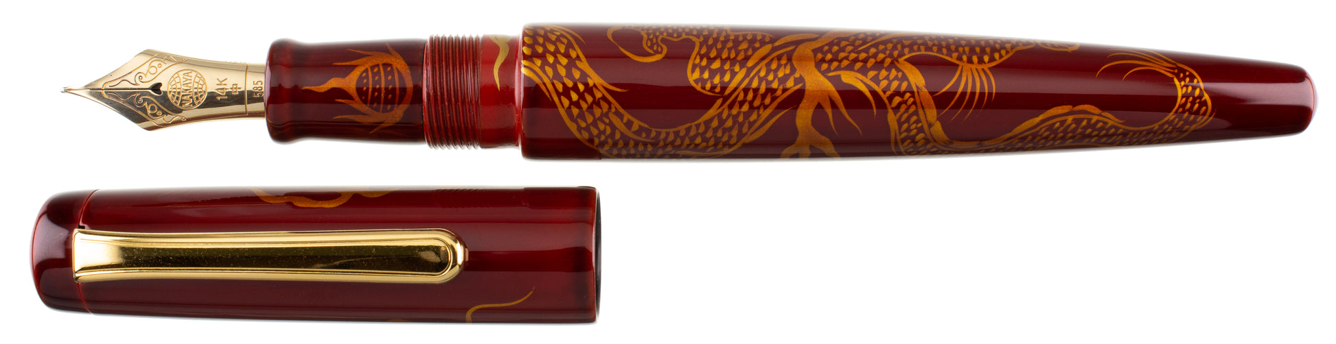 Nakaya Long Writer Ascending Dragon Aka-tamenuri - nibs.com