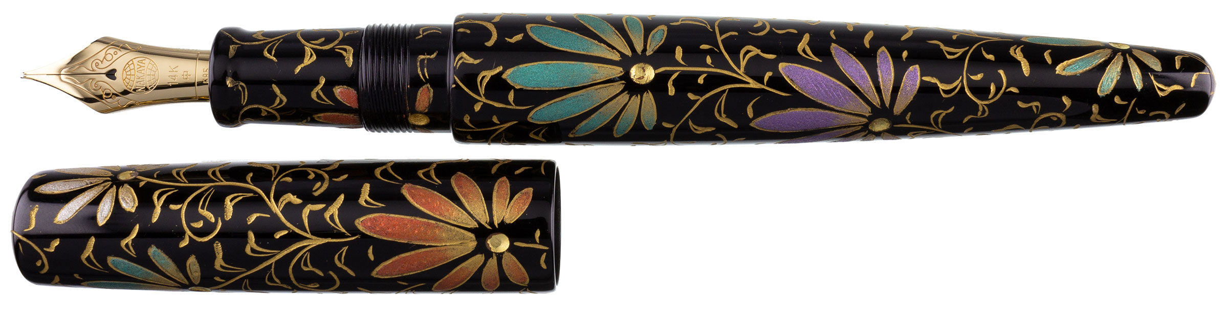 Nakaya Naka-ai Cigar Chinkin Palmet Colored Powders Black - nibs.com