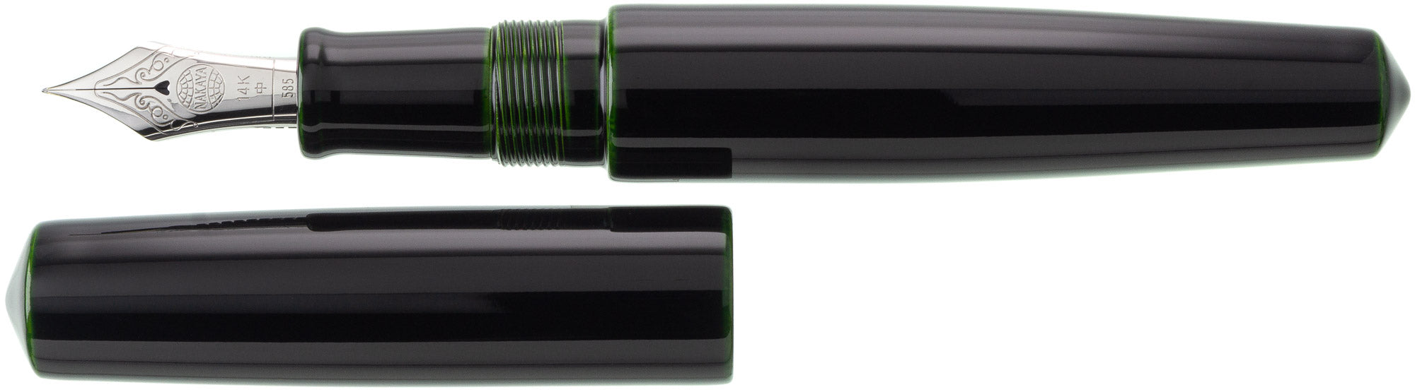 Nakaya Piccolo Cigar Midori-tamenuri - nibs.com