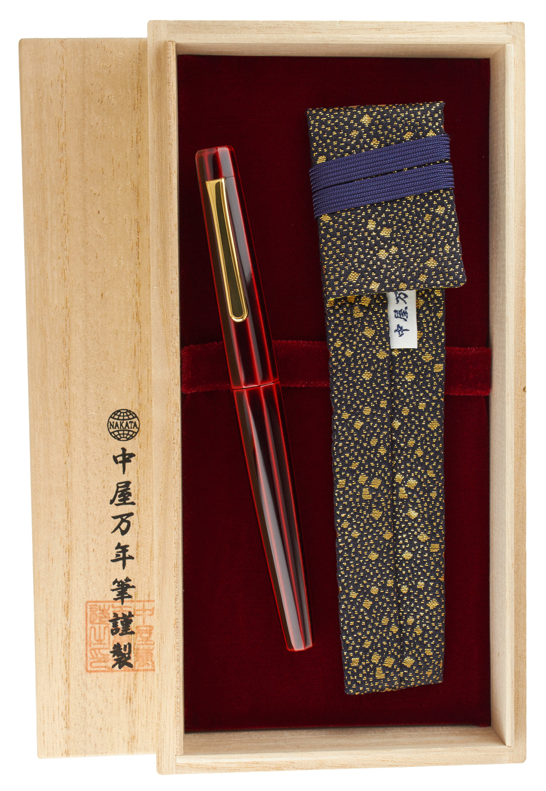 Nakaya Desk Pen Aka-tamenuri - nibs.com