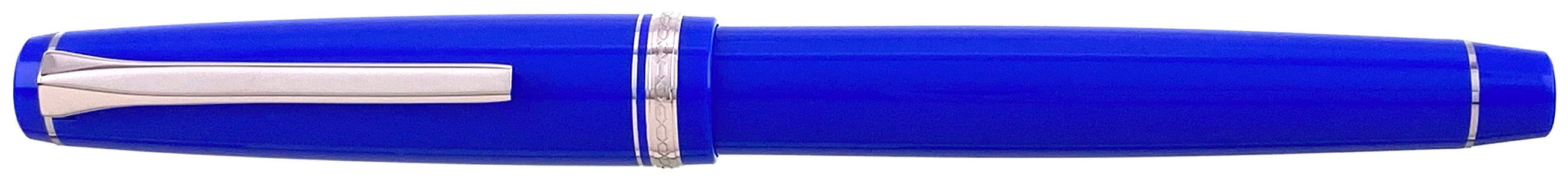 Pilot Falcon Resin Blue Rhodium - nibs.com
