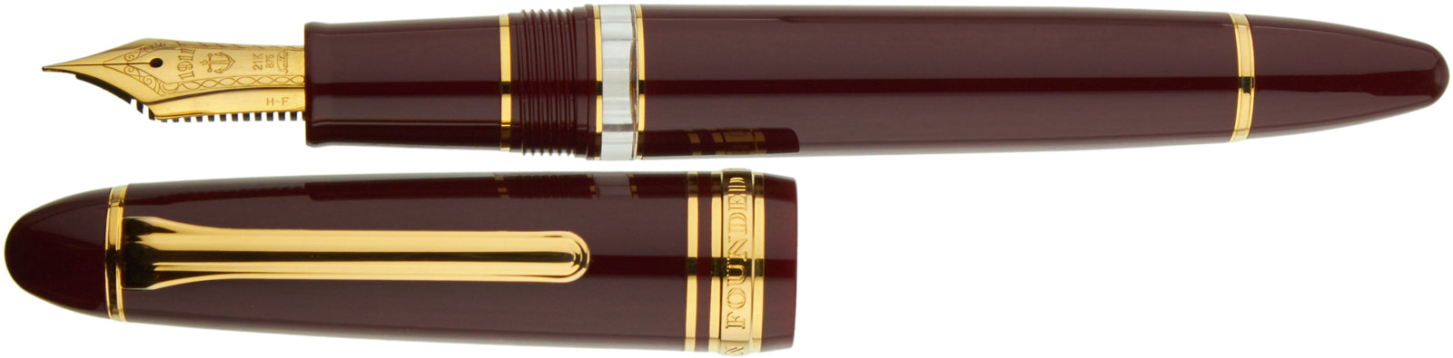 Sailor 1911 Full-Size Realo Burgundy Gold - nibs.com