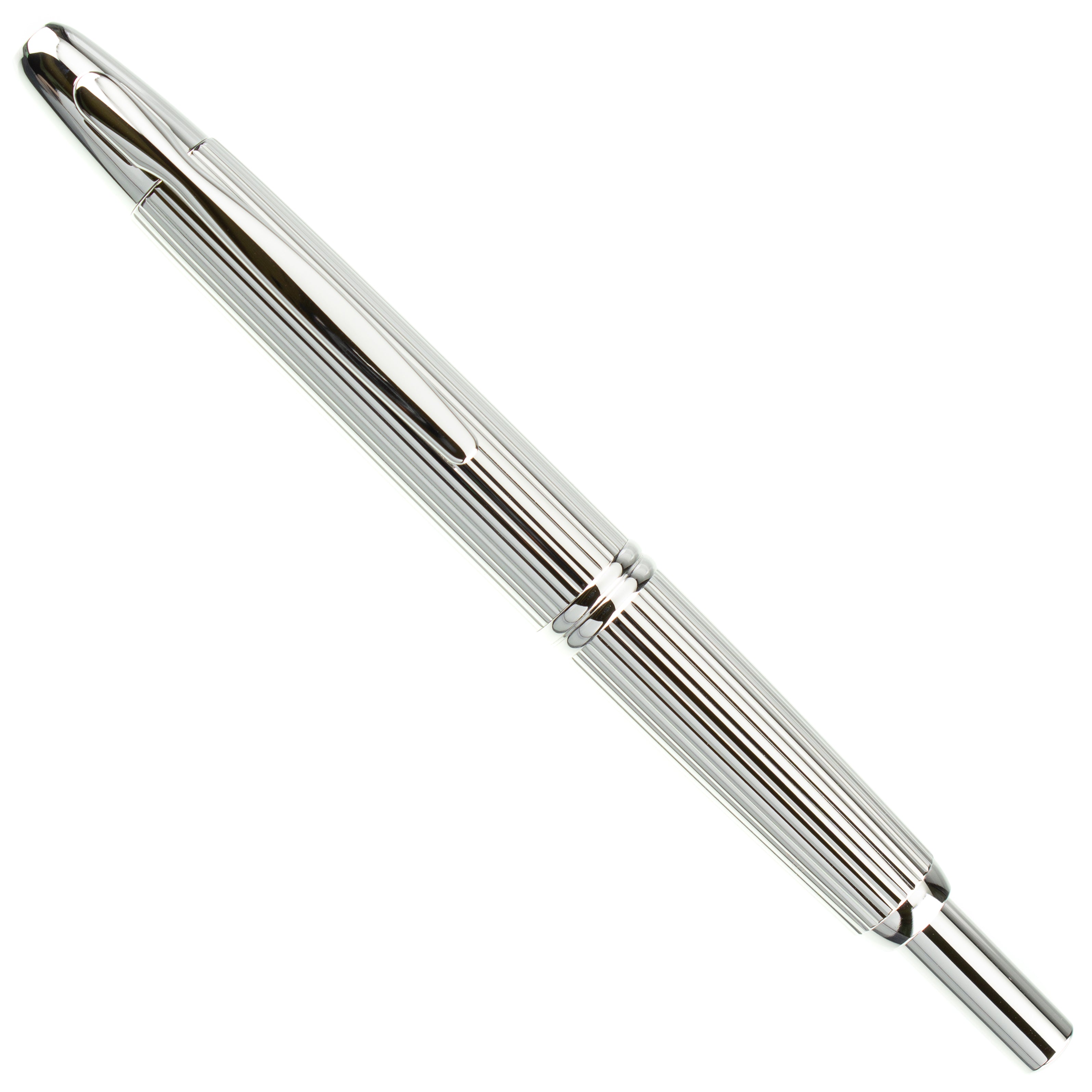 Pilot Vanishing Point Silver Stripes - nibs.com