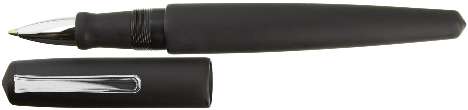 Nakaya Naka-ai Writer Ballpen Matte Black Chrome - nibs.com