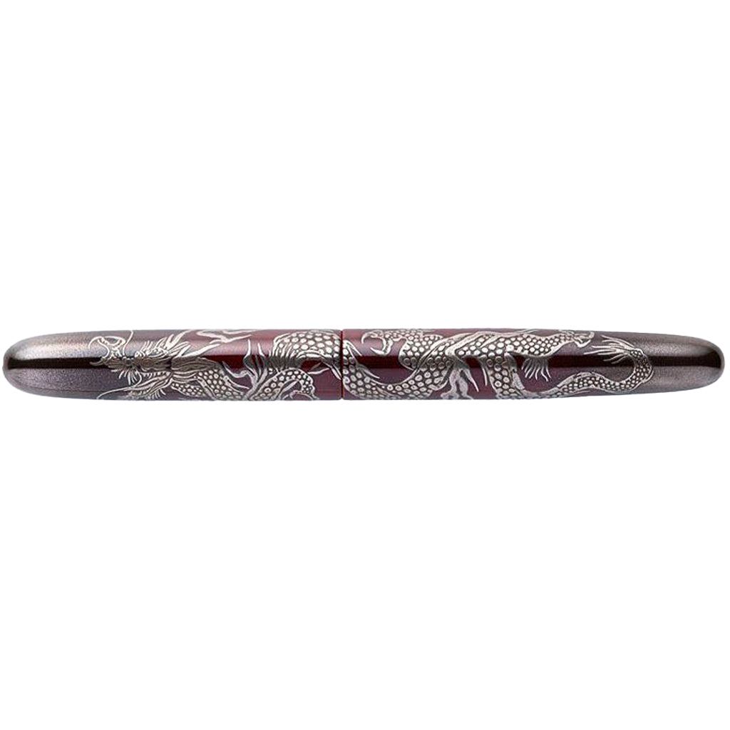 Nakaya Portable Cigar Silver Bokashi Ascending Dragon - nibs.com